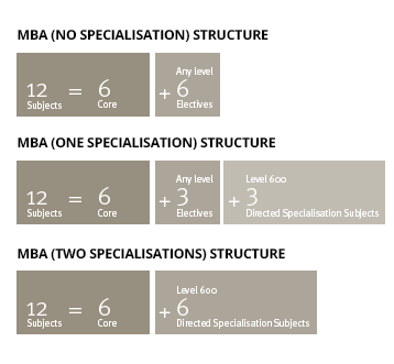 course structure diagrams mba combined