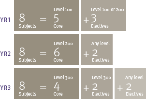 Course Structure Diagram Bachelor of Business (Management)